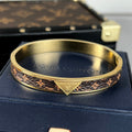 18K Louis Vuitton Vintage Leather Bracelet