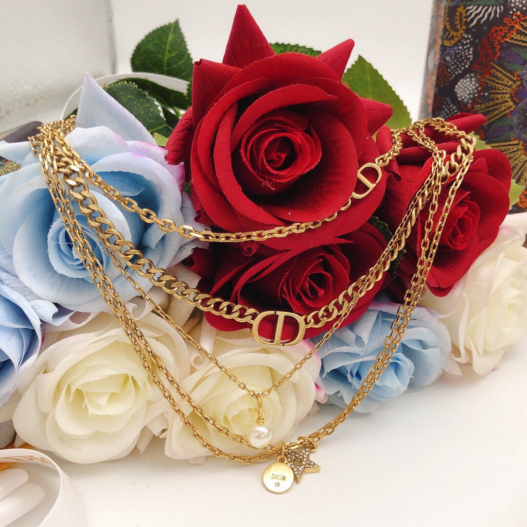 18K Dior Multi Layer Necklace
