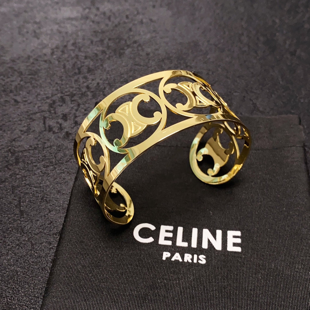18K Celine Open Cuff Bracelet