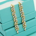 18K Tiffany Victoria Diamond Vine Drop Earrings
