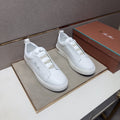Loro Piana White Band-Detail Low-Top Sneakers — hero