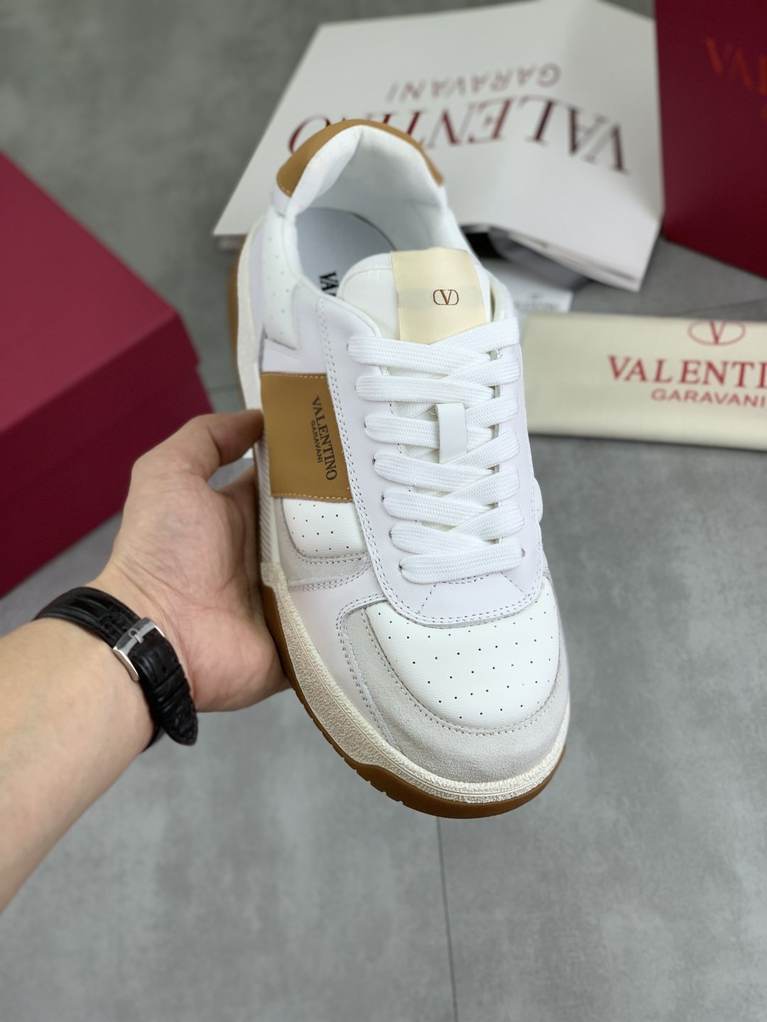 Valentino Color-Block Low-Top Sneakers — front
