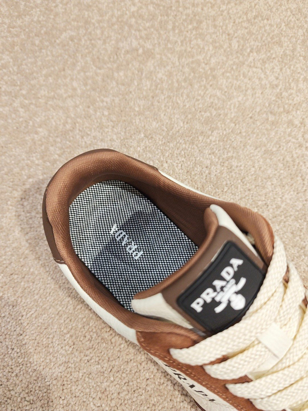 Prada Paneled Low-Top Sneakers — detail
