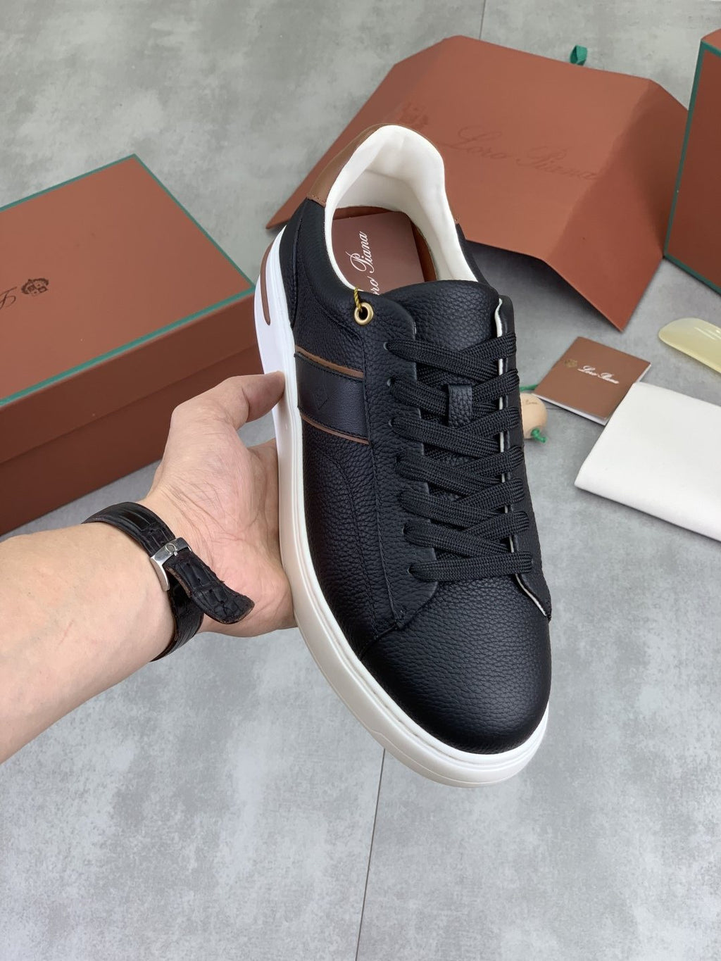 Loro Piana Contrast-Trim Low-Top Sneakers — model