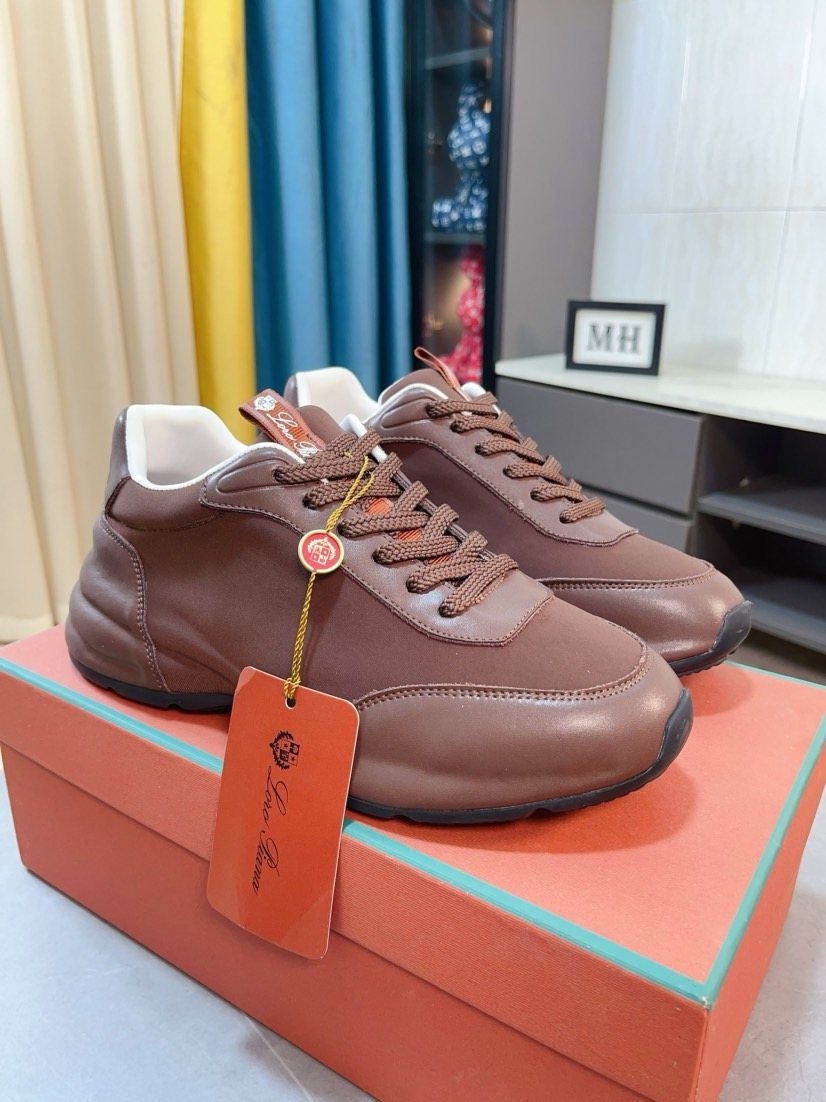 Loro Piana Sculpted-Sole Lace-Up Shoes — front