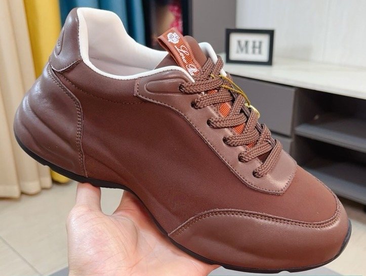 Loro Piana Sculpted-Sole Lace-Up Shoes — front