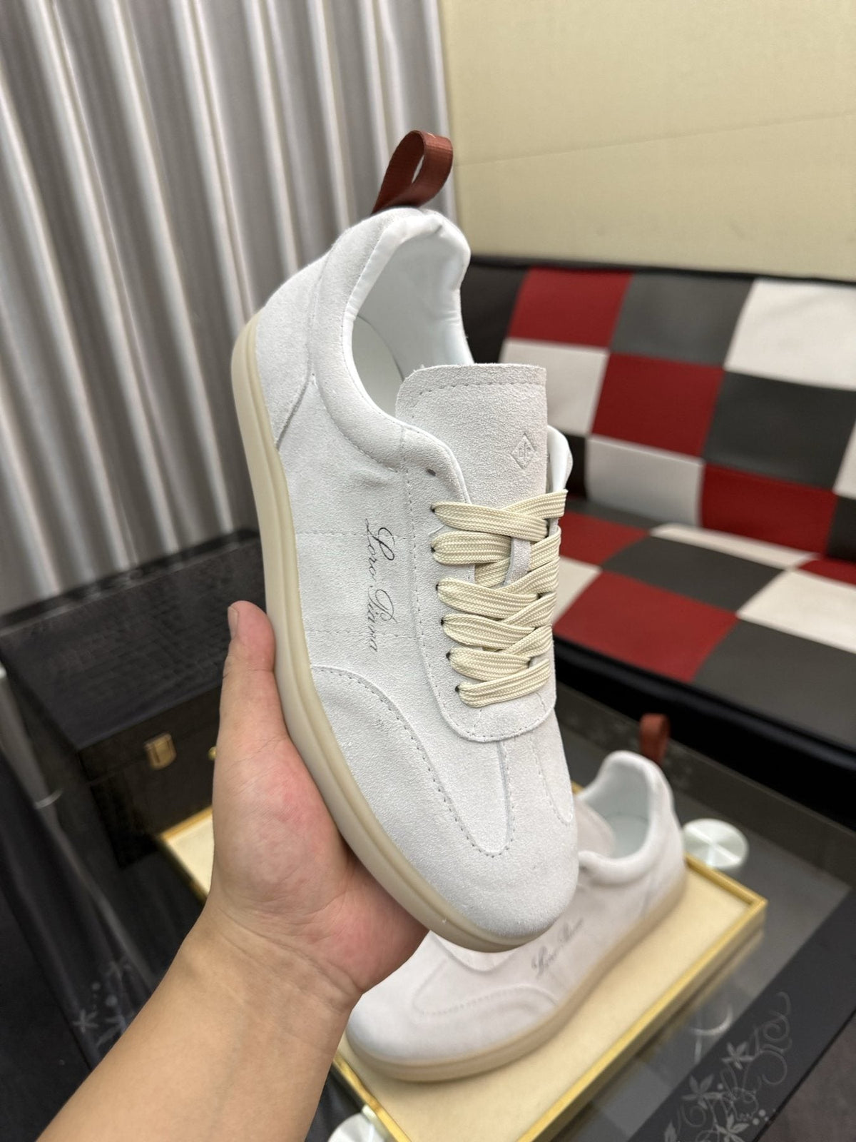 Loro Piana Low-Top Lace-Up Sneakers — model