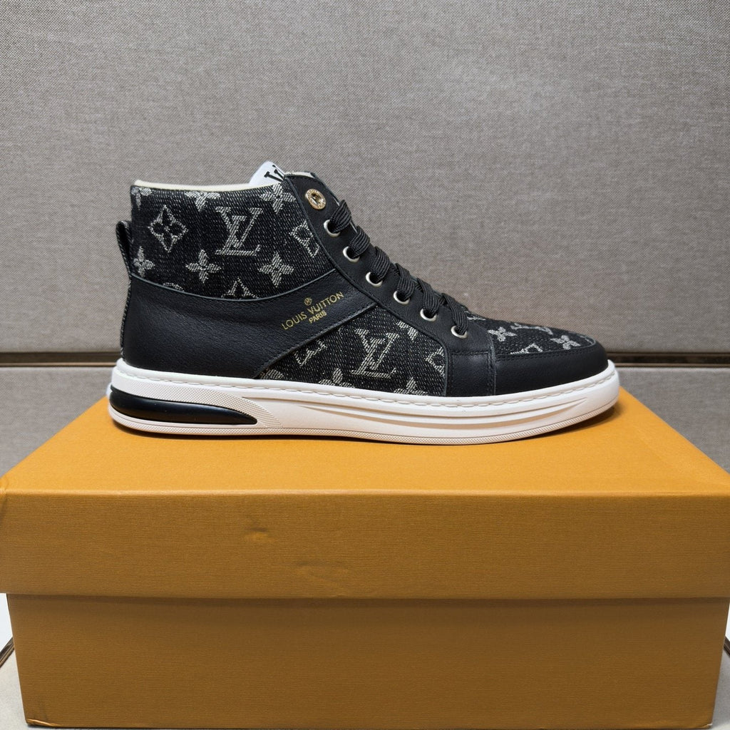 Louis Vuitton Patterned High-Top Sneakers — side