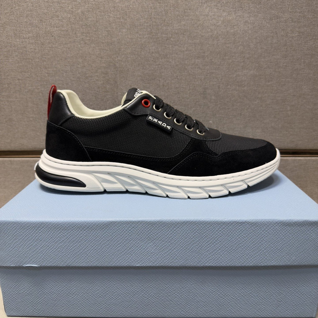 Prada Men's Paneled Low-Top Sneakers — front