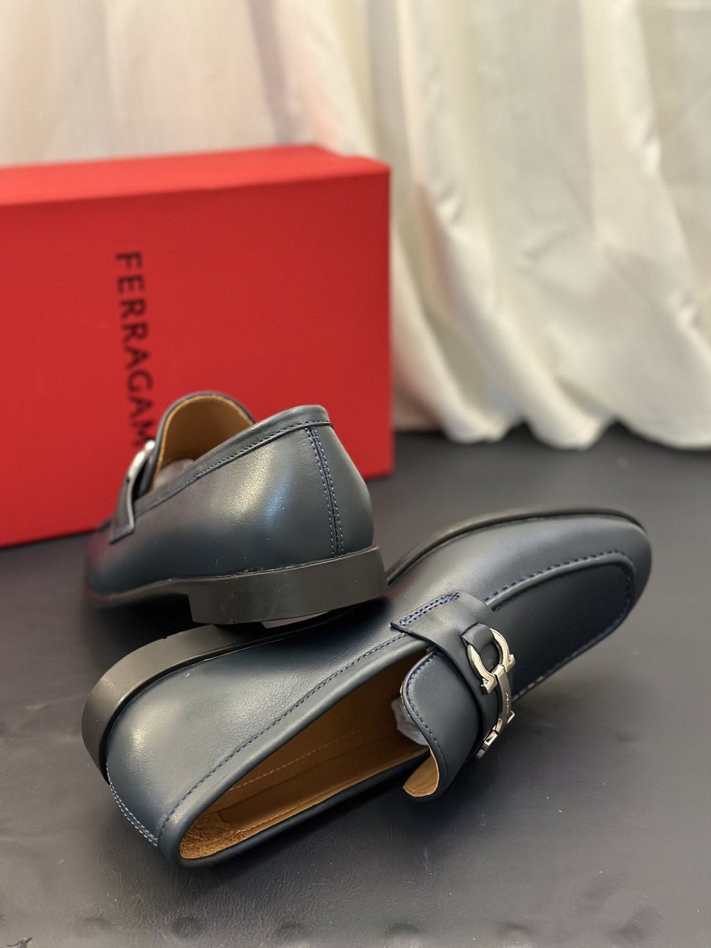 Ferragamo Metal-Bit Loafers — side