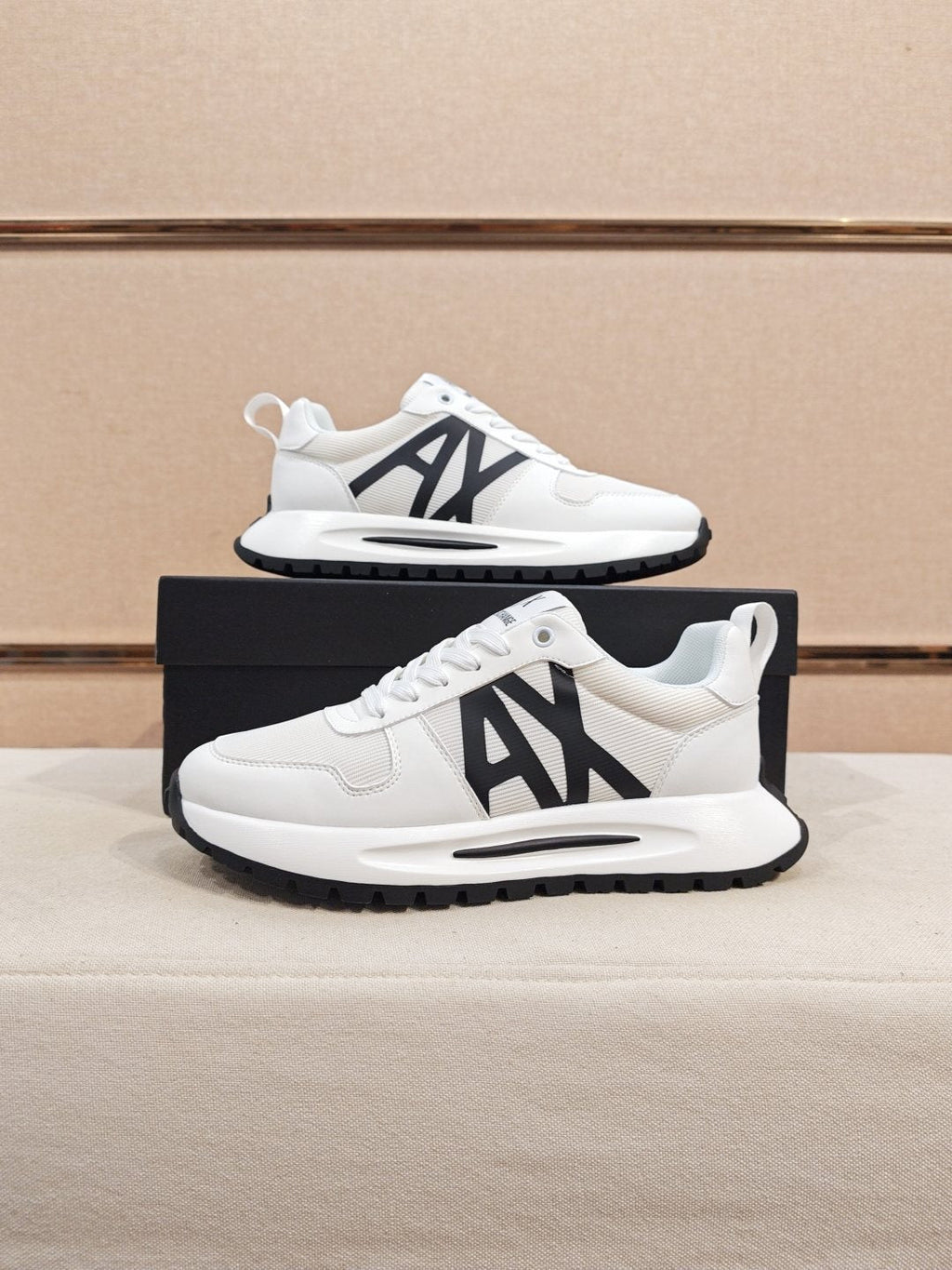 Armani A|X Graphic Lace-Up Sneakers — side