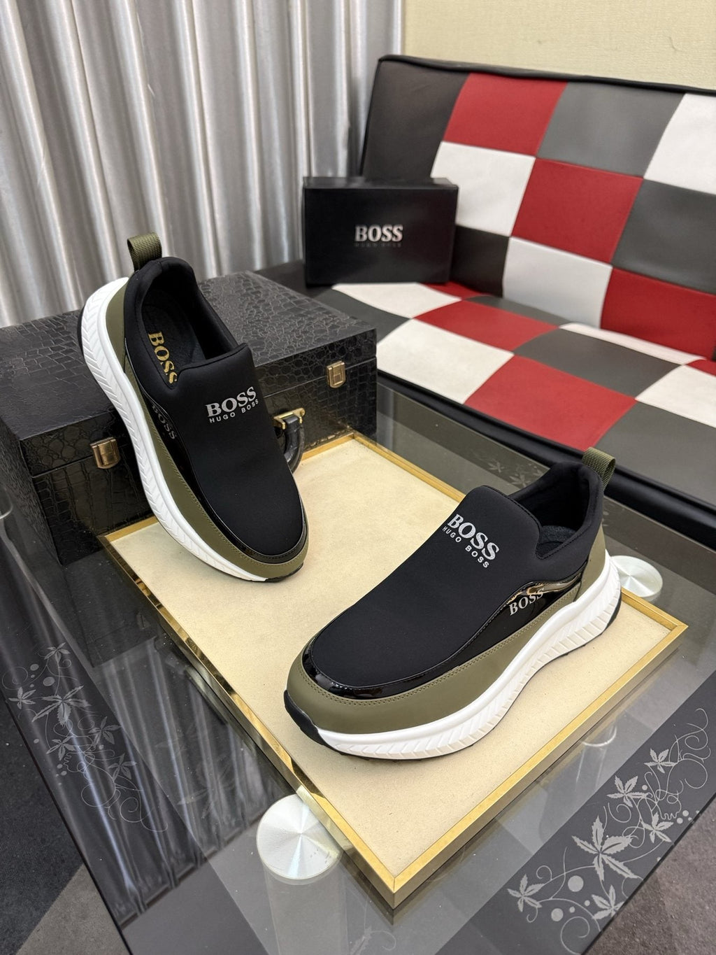 Hugo Boss Thick-Sole Slip-On Sneakers — front