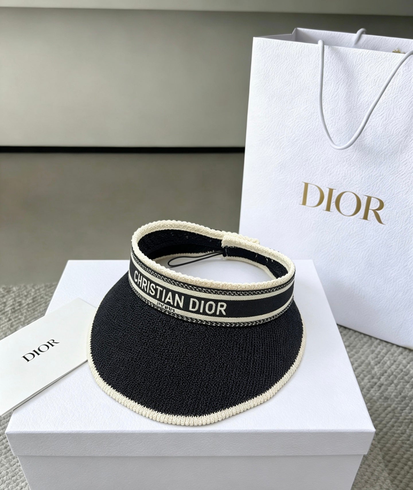 DIOR Knitted Sun Visor Hat