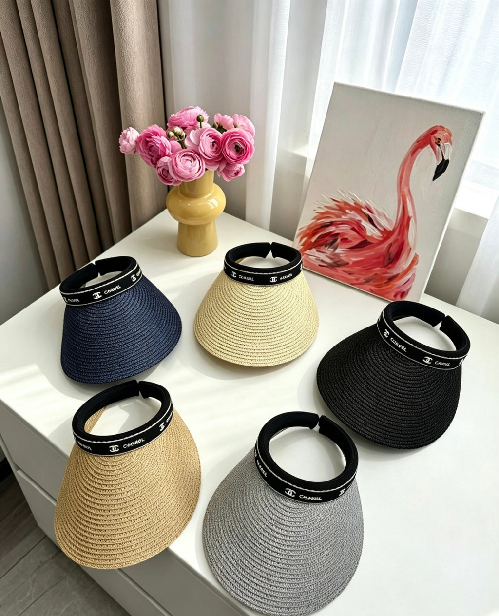 CHANEL Tweed Sun Visor Hat
