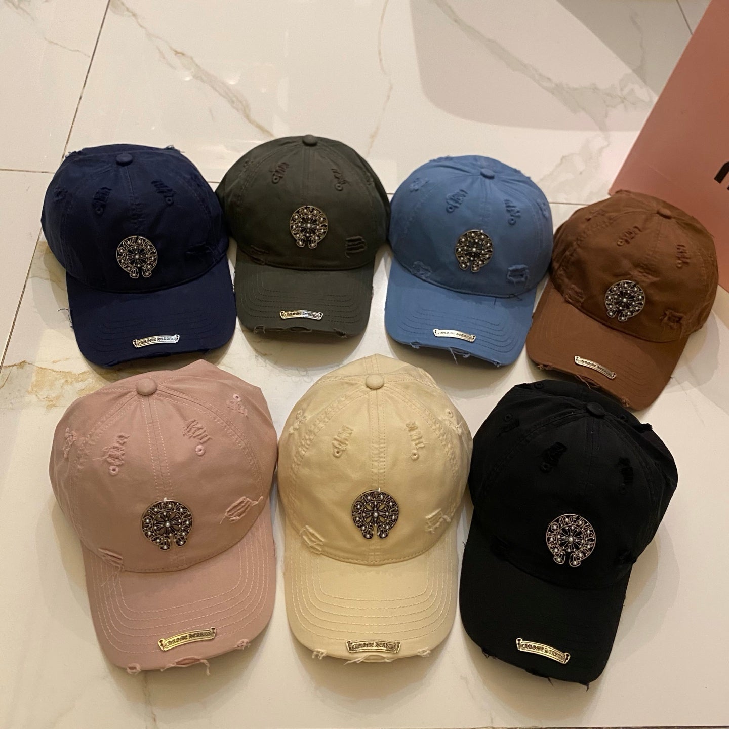 Chrome Hearts Distressed Baseball Cap
