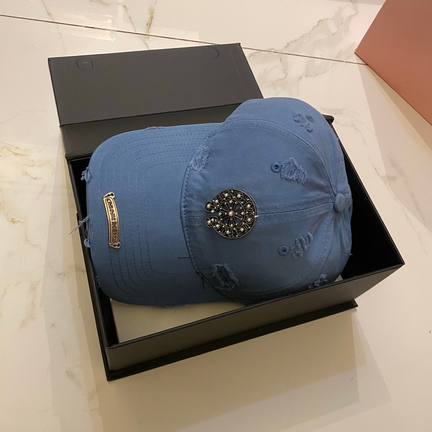 Chrome Hearts Distressed Baseball Cap