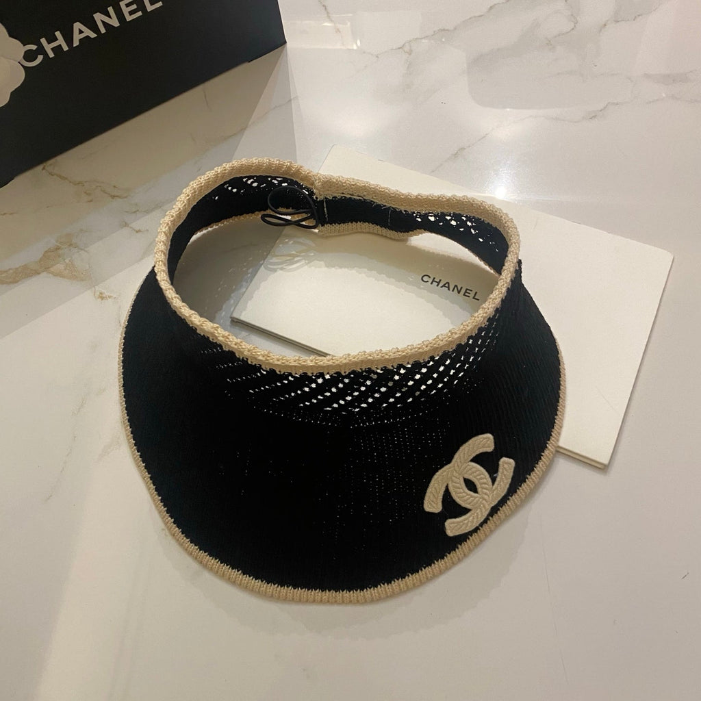 CHANEL Knitted Sun Visor Hat