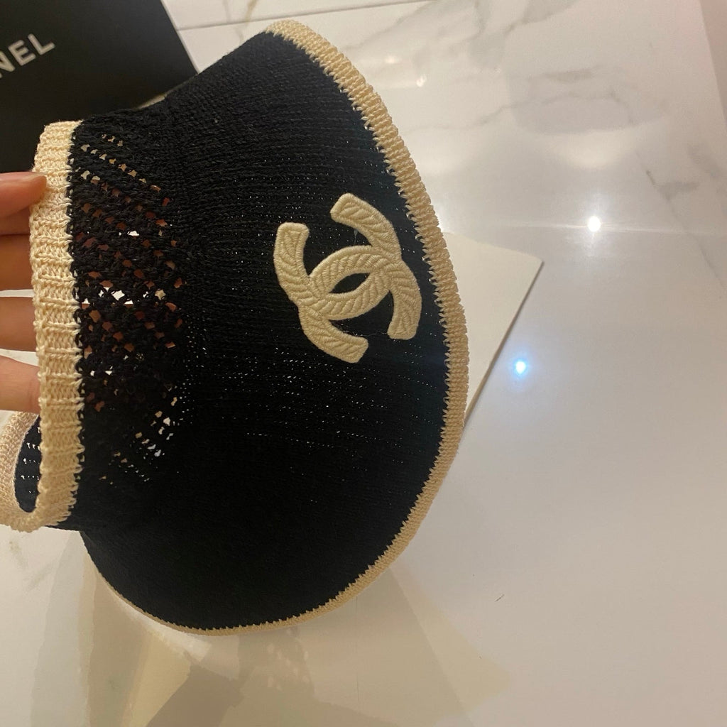 CHANEL Knitted Sun Visor Hat