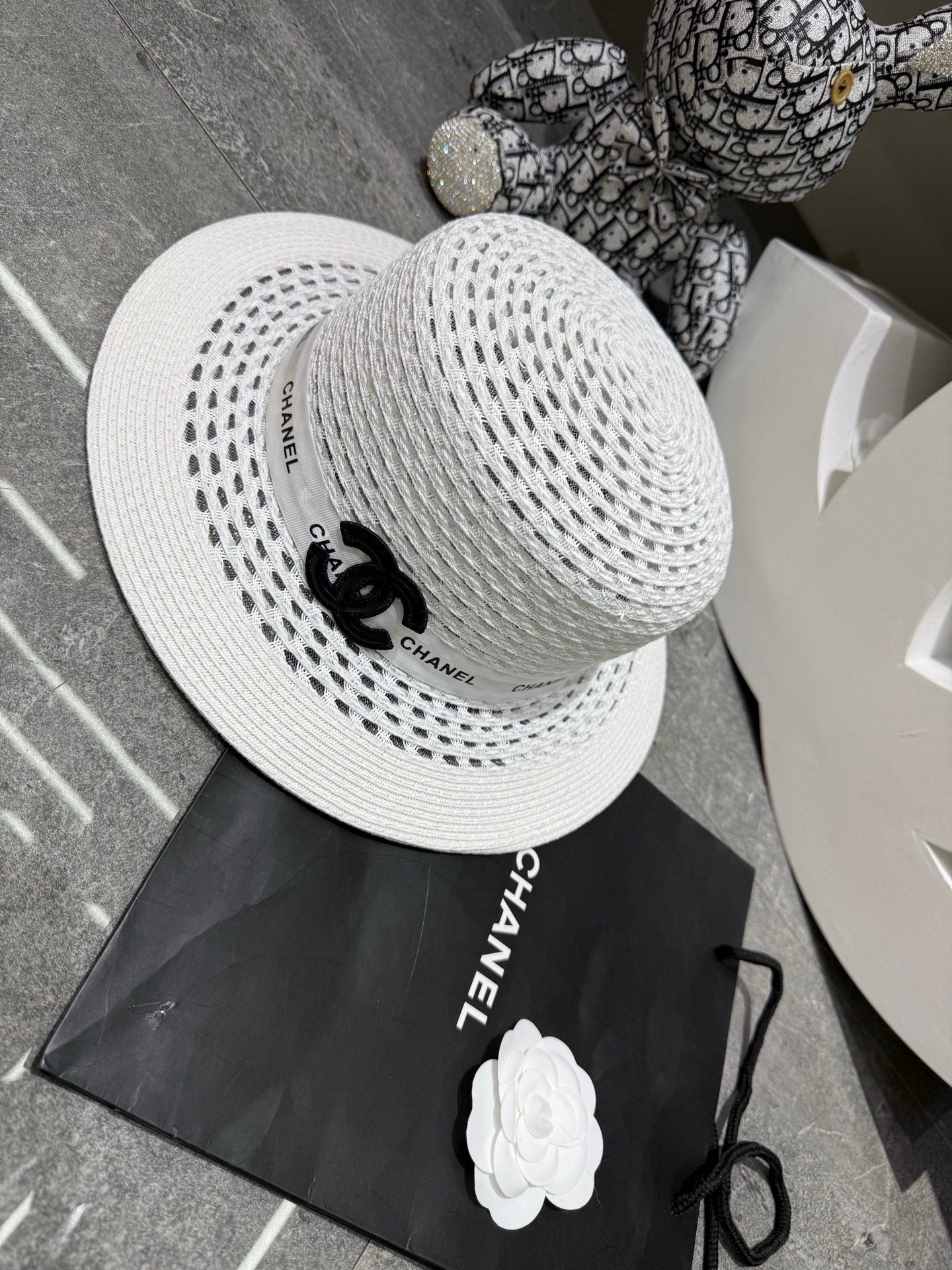 CHANEL Flat-Top Baseball Cap