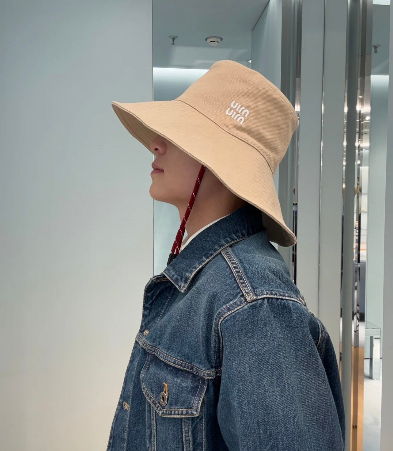 MIU MIU Wide Brim Bucket Hat