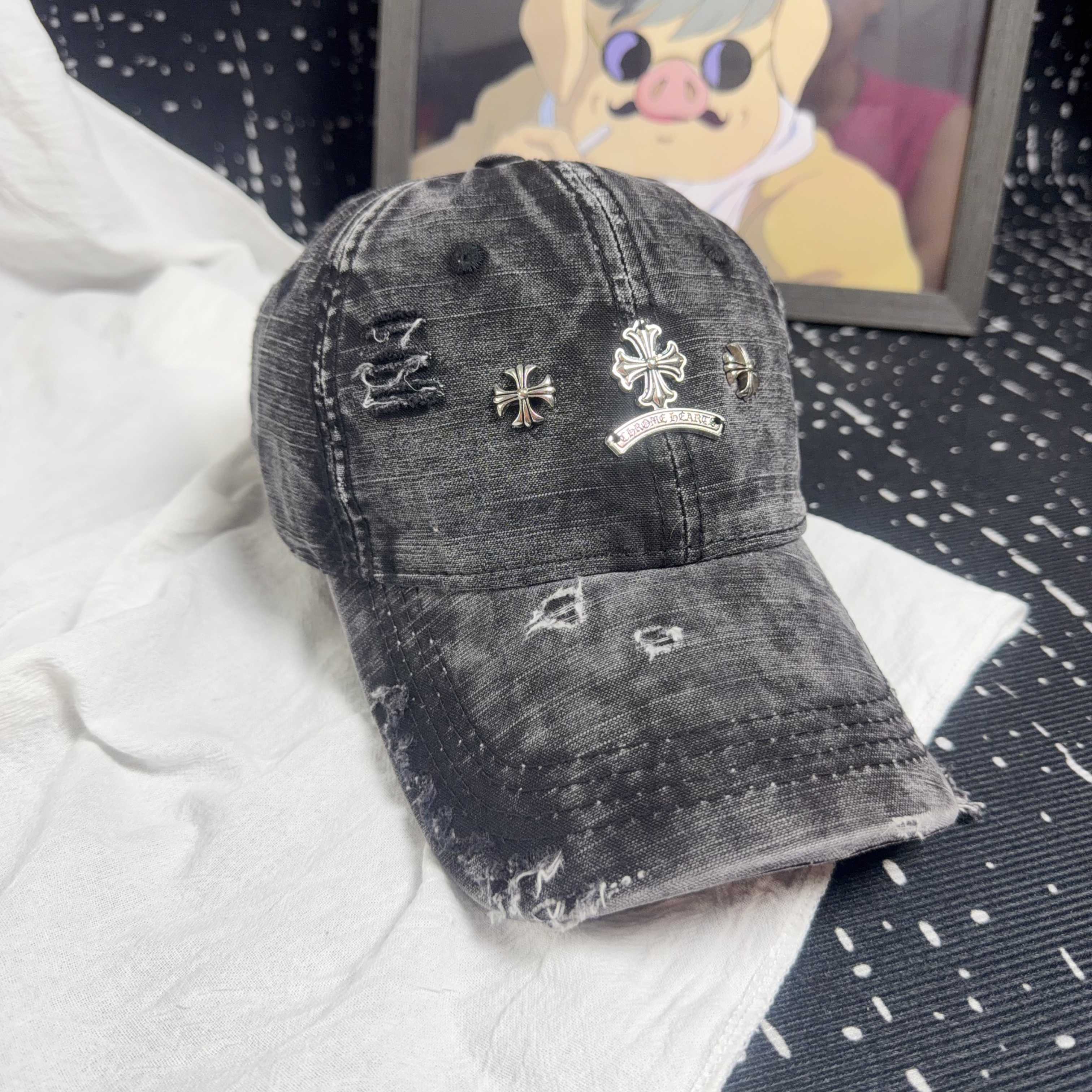 Chrome Hearts Vintage Distressed Baseball Cap