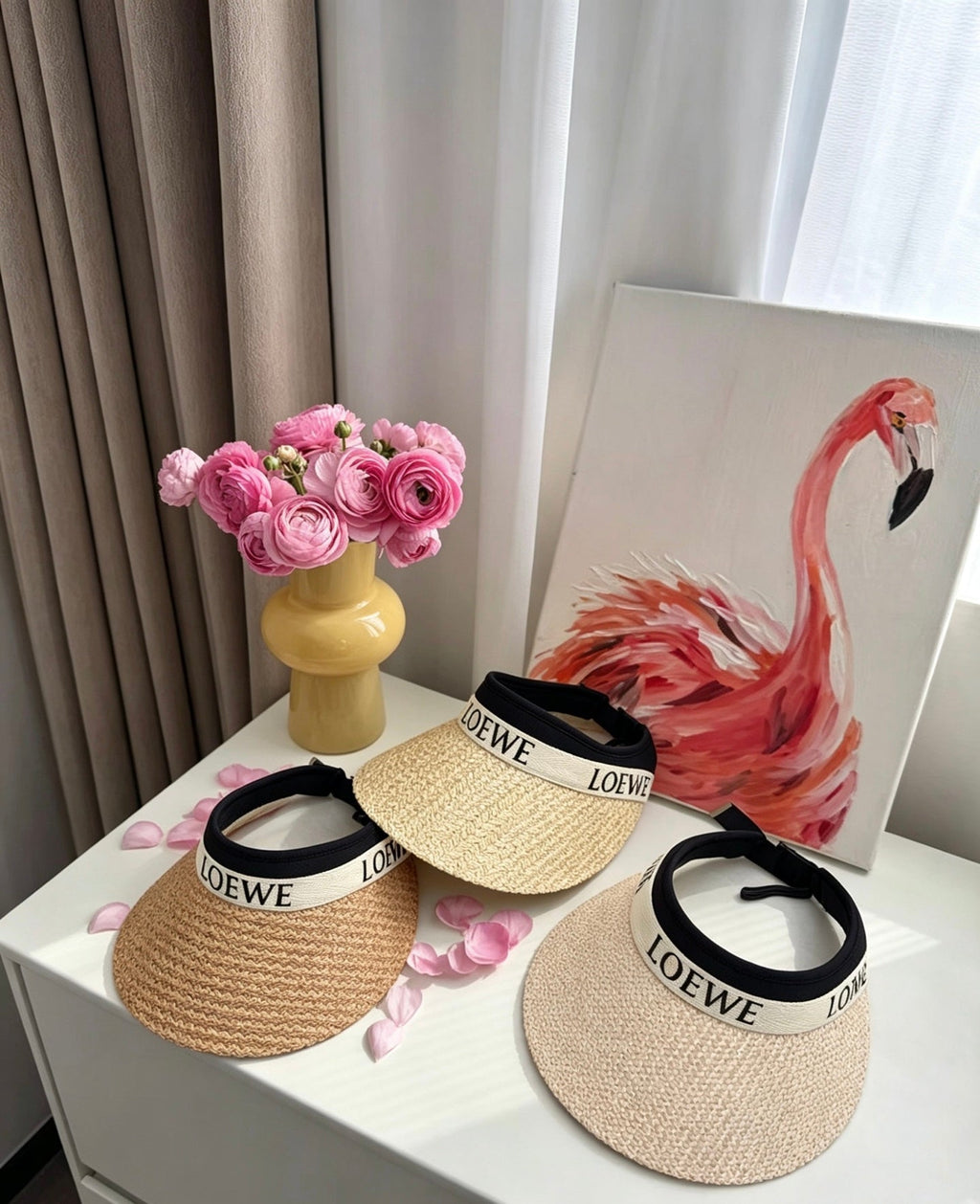 LOEWE Raffia Sun Visor Hat