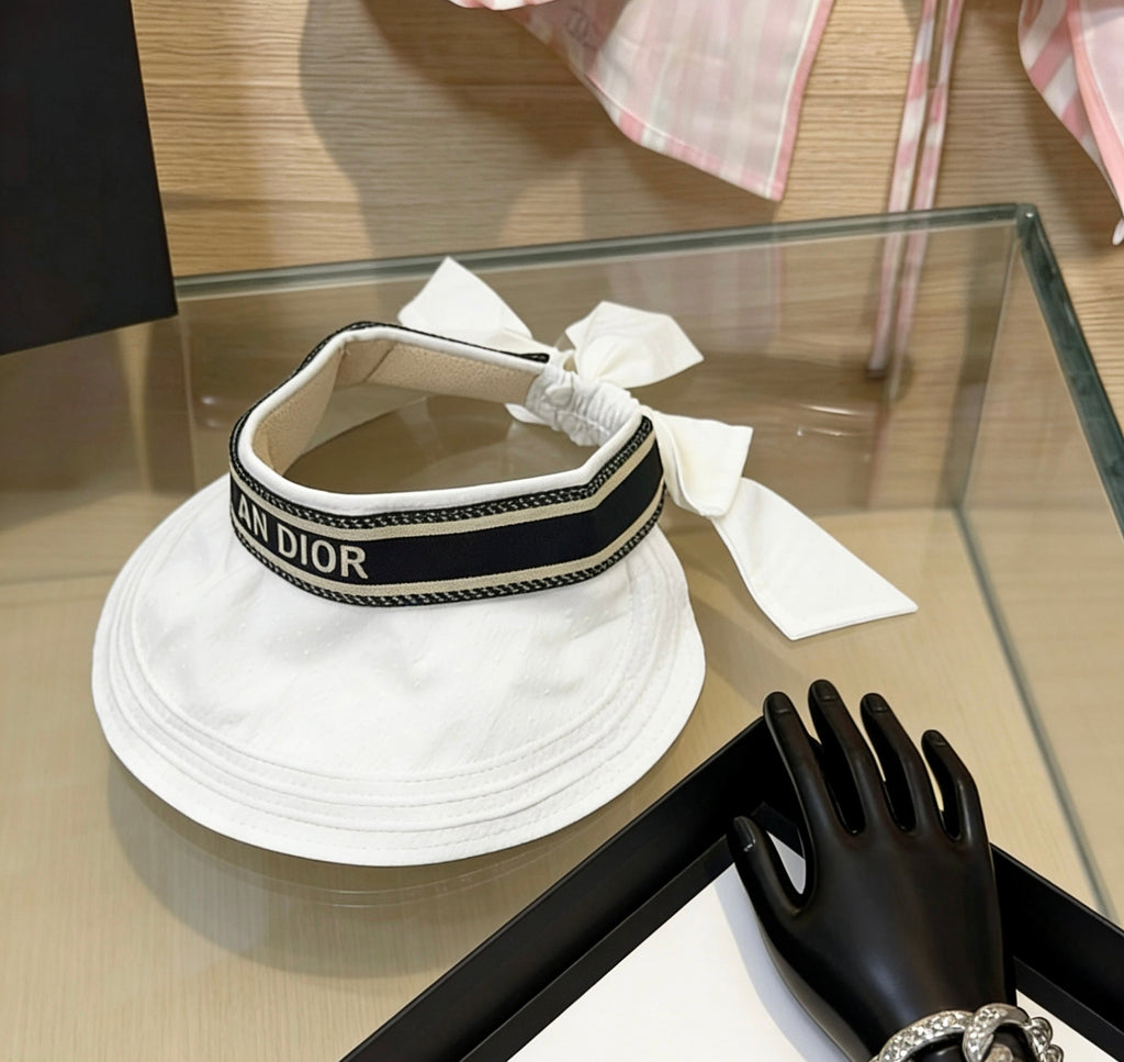 DIOR Polka Dot Sun Visor Hat